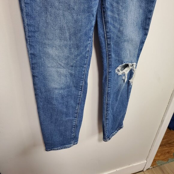 MADEWELL The MomJean Mom Jeans Distressed Hi-Rise Tapered Stretch Women 24 x 26" - Picture 6 of 14